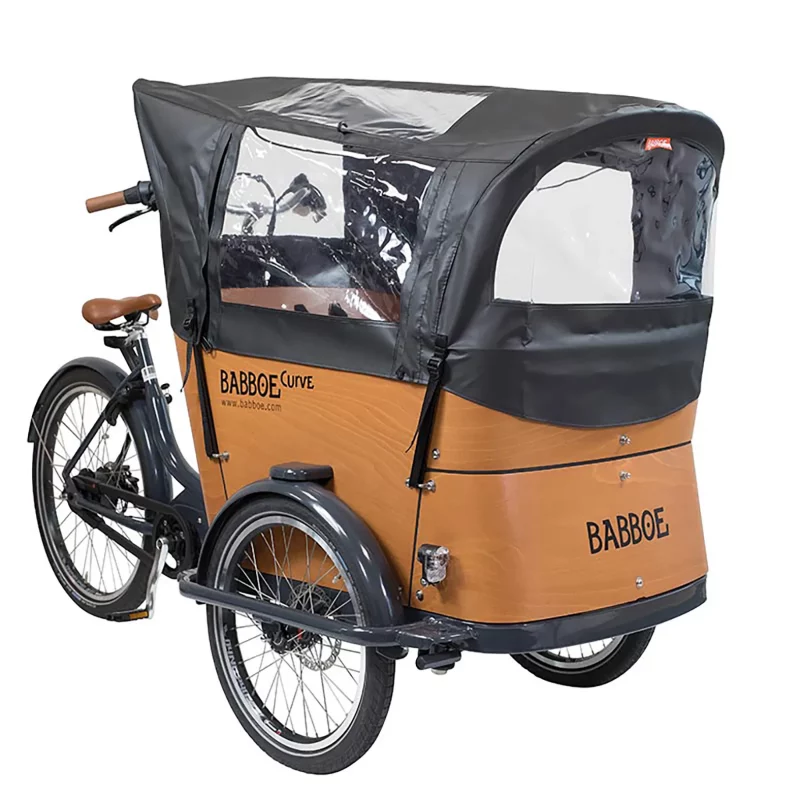 Babboe Regenverdeck schwarz für Curve E und Mountain PVC